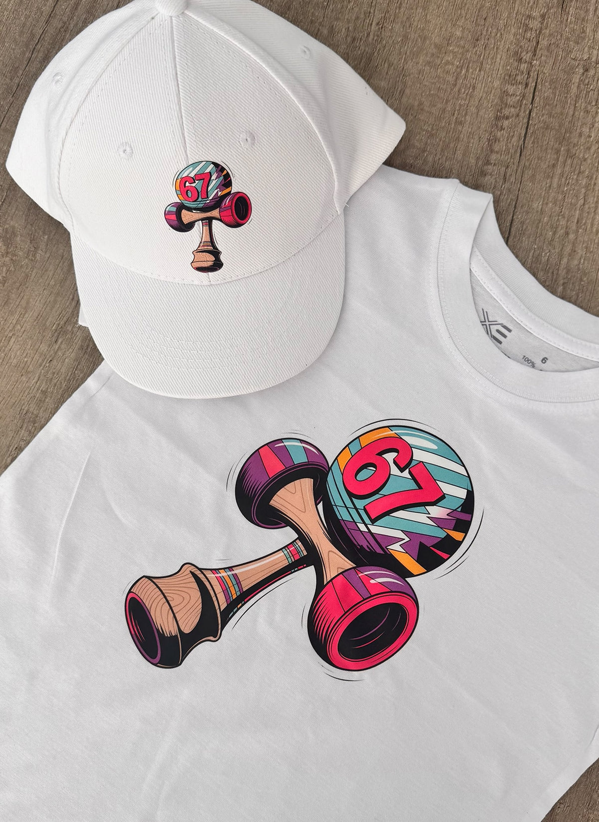Set Tricou + Șapcă Kendama 67 Colorat