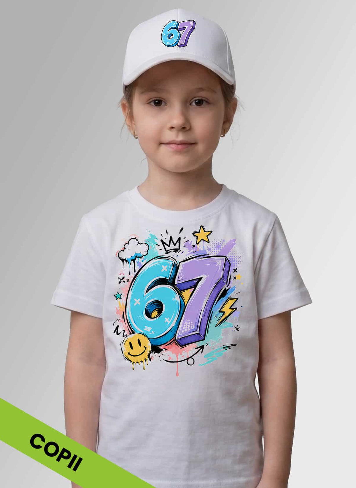 Set Tricou + Șapcă SIX-SEVEN 67 Colorat