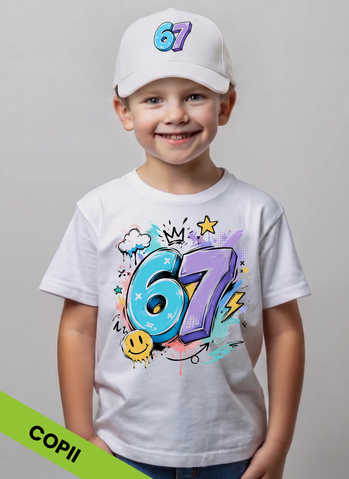 Set Tricou + Șapcă SIX-SEVEN 67 Colorat