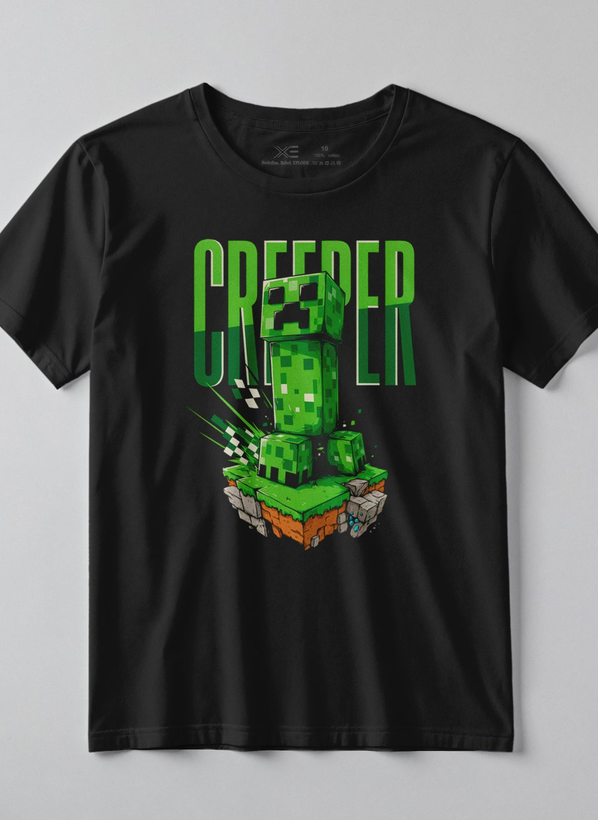 Tricou copii CREEPER NEGRU 4-16 ani