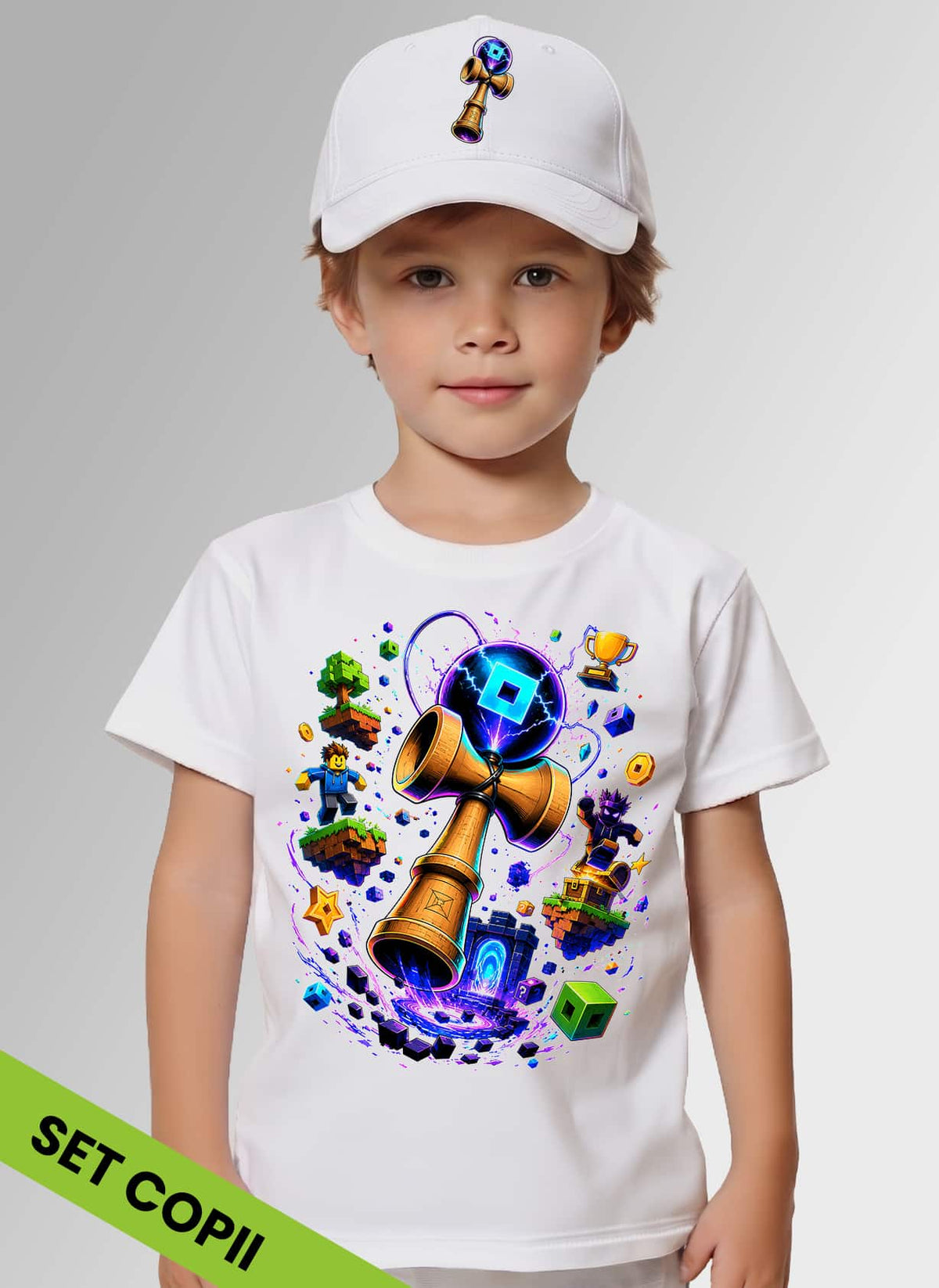 Set Tricou + Șapcă Kendama ROBLOX