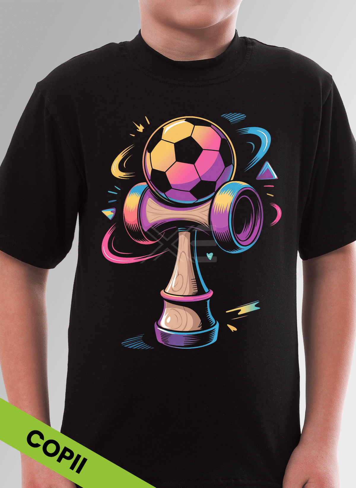 Tricou Kendama Fotbal Graffiti