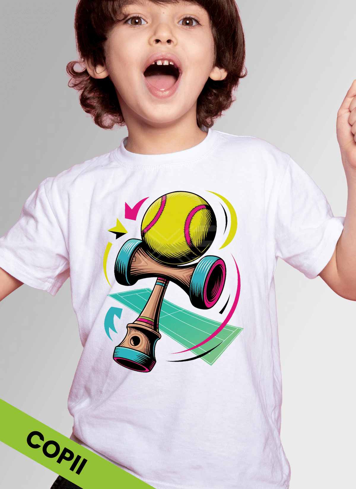 Tricou Kendama pe terenul de Tenis
