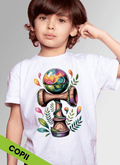 Tricou Kendama pictat colorat