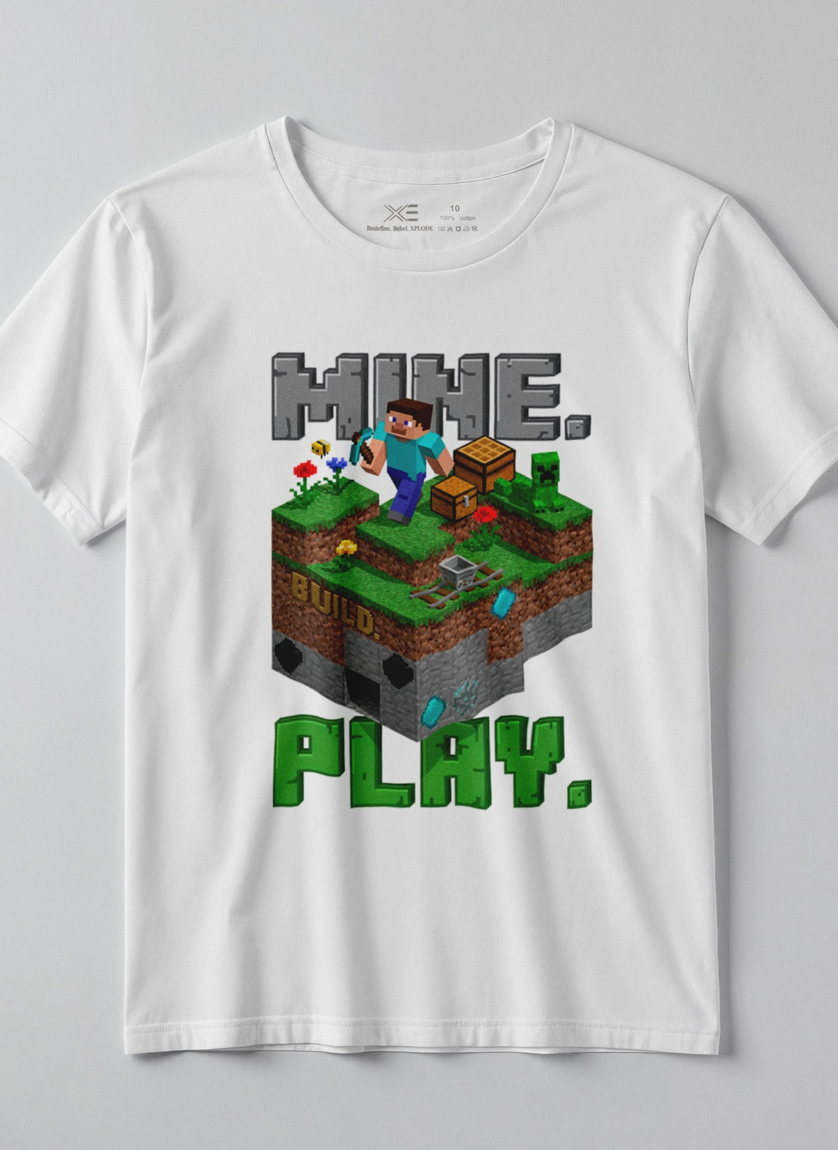 Tricou copii Mine. Build. Play. 4-16 ani