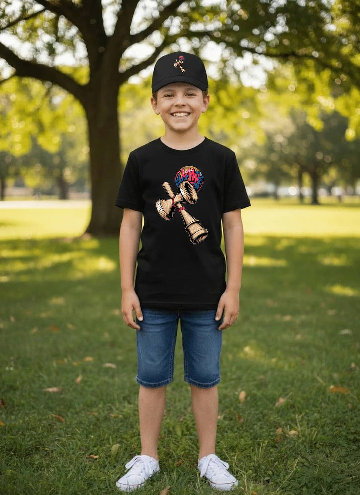 Set Tricou + Șapcă Kendama Graffiti