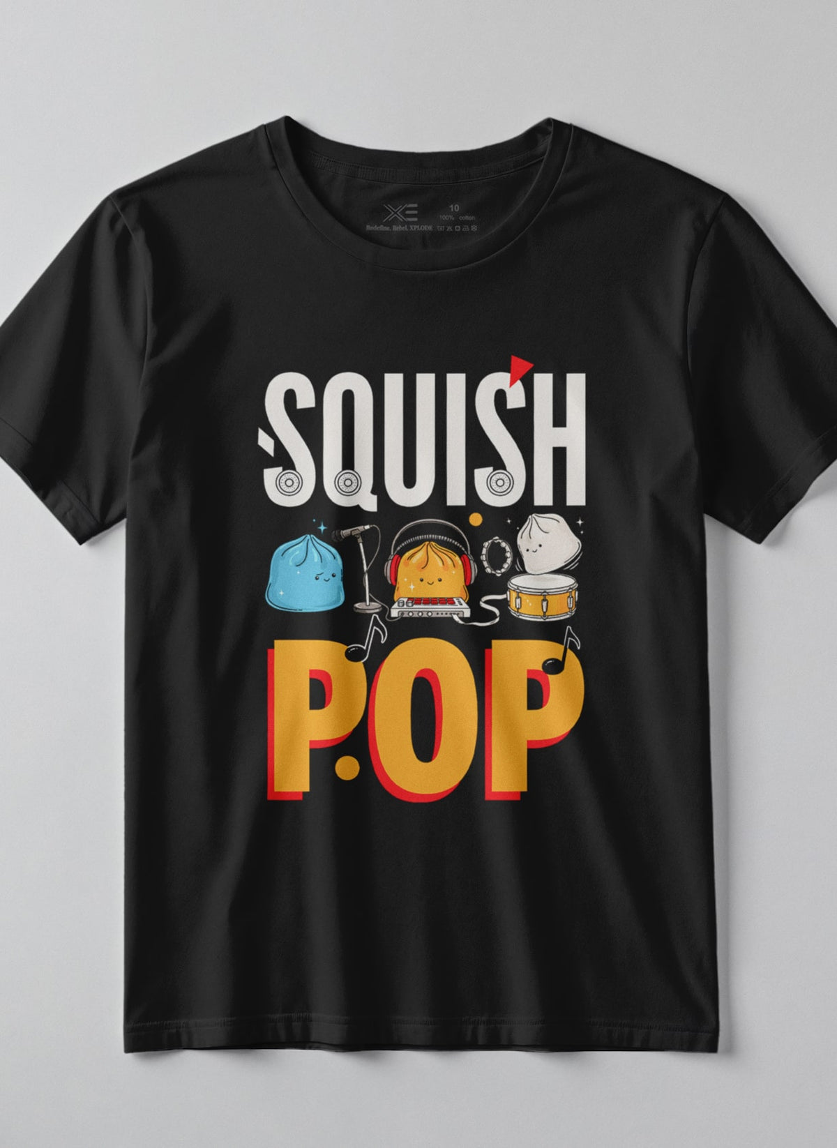 Tricou copii Squish Pop Negru 4-16 ani