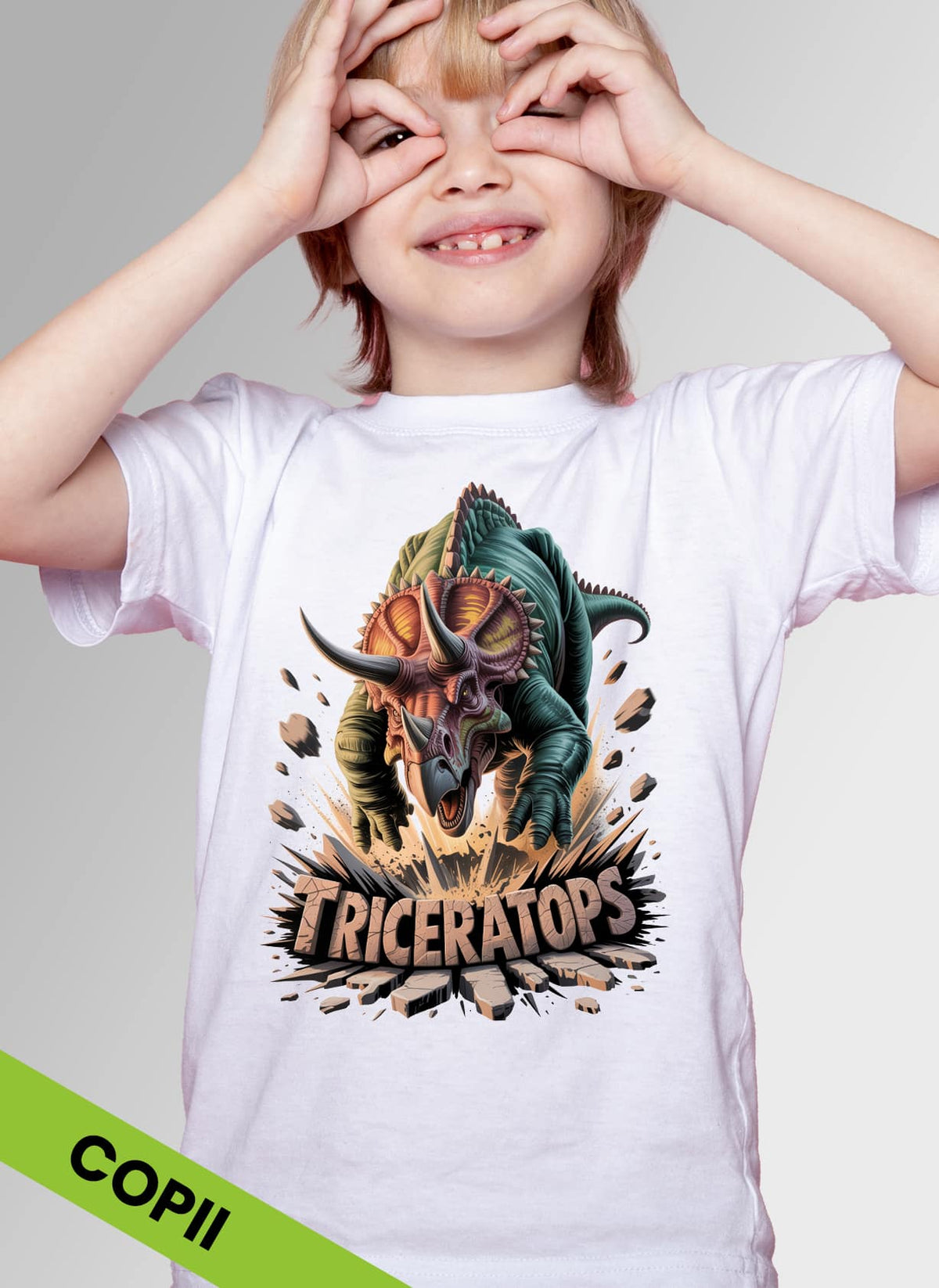 Tricou Dinozauri Triceratops