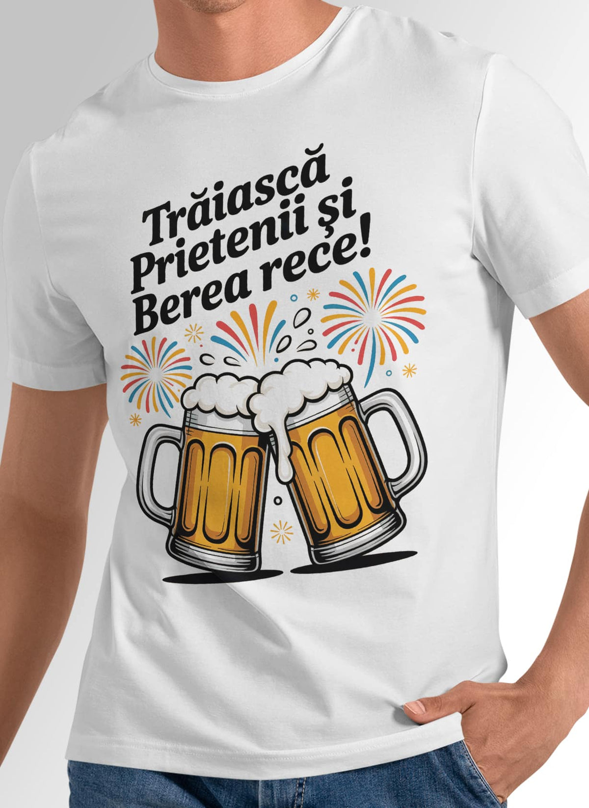 Tricou Trăiască prietenii și berea rece