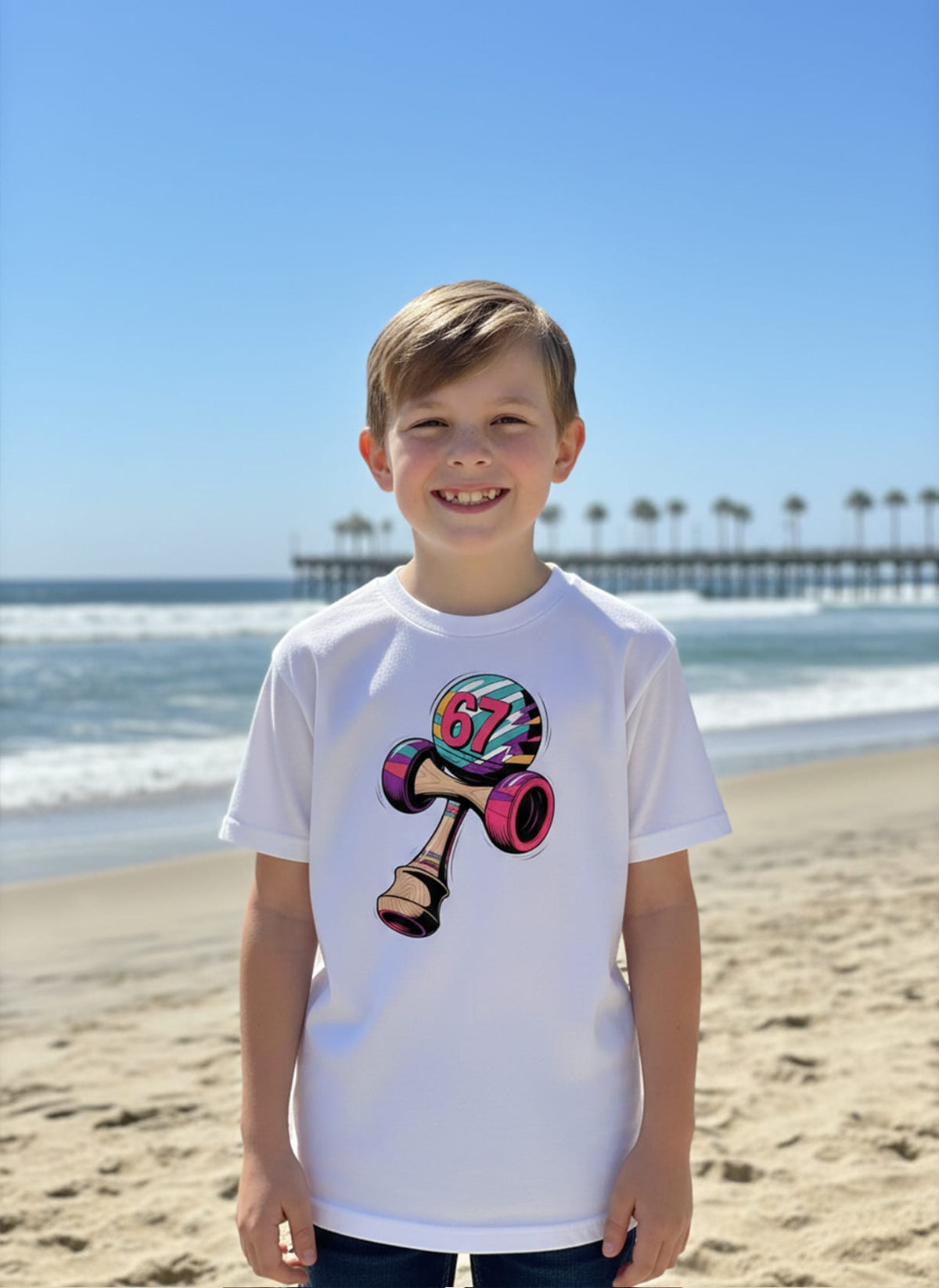Tricou Kendama SIX-SEVEN 67 Colorat