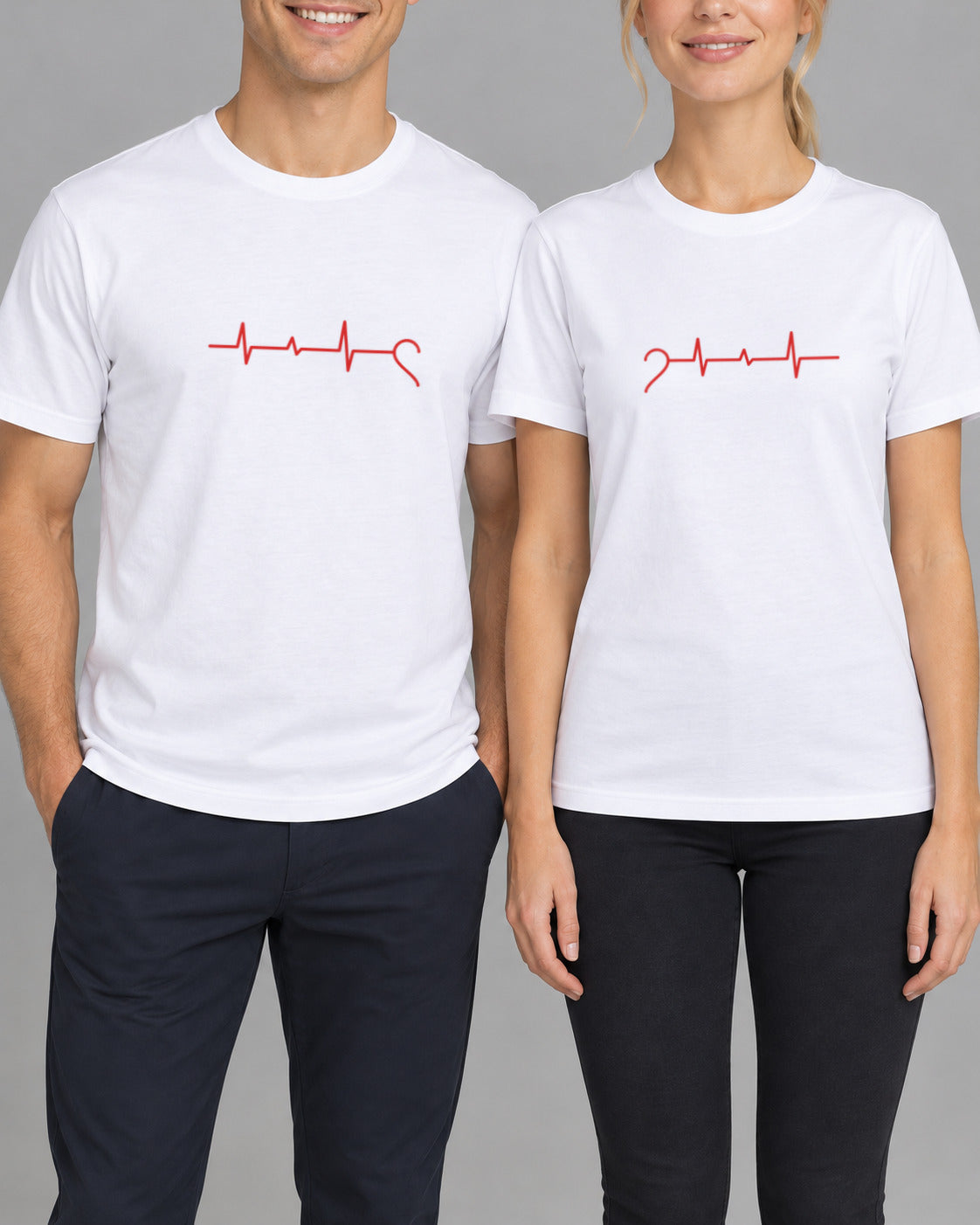 Set tricouri cuplu Heartbeat-1