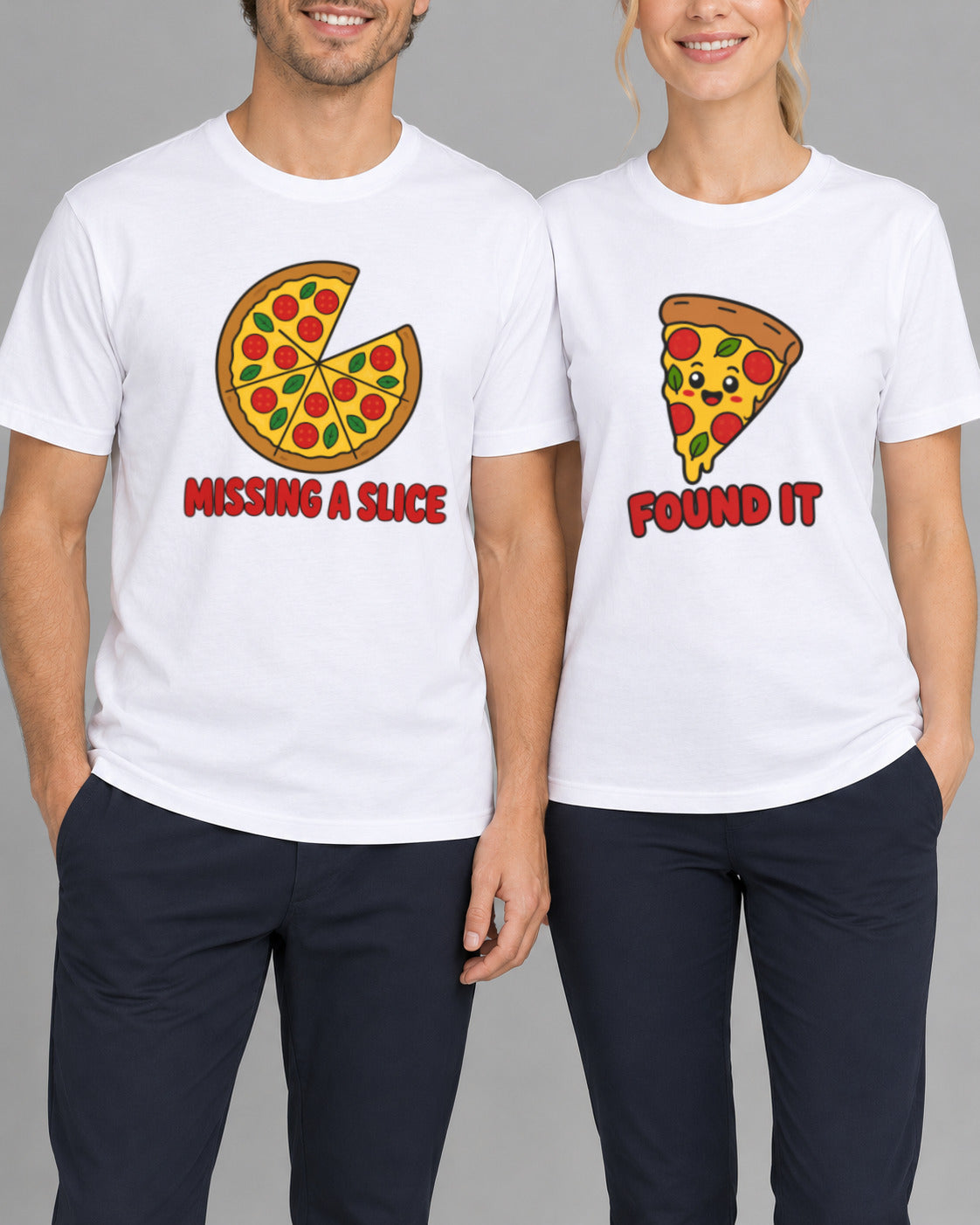 Set tricouri cuplu Pizza-1