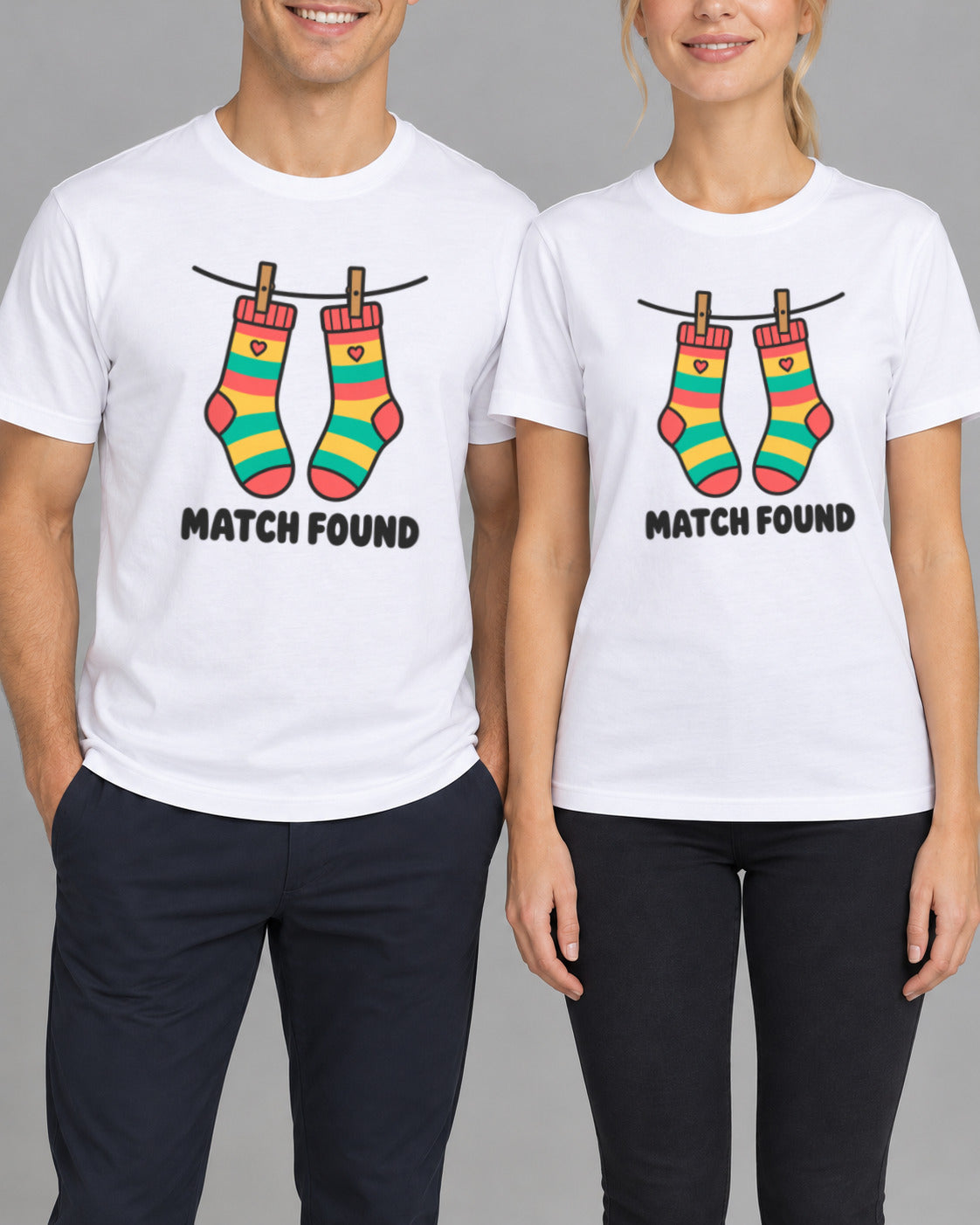 Set tricouri cuplu Socks-1
