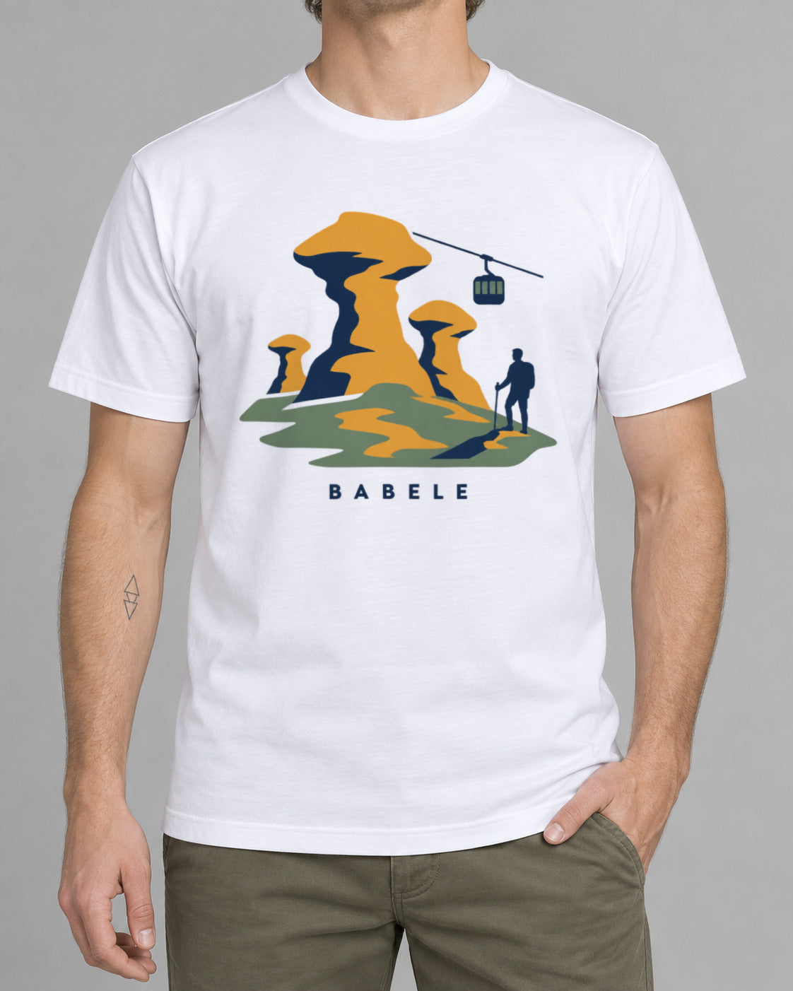 Tricou Babele – culoare alb, imaginea 2