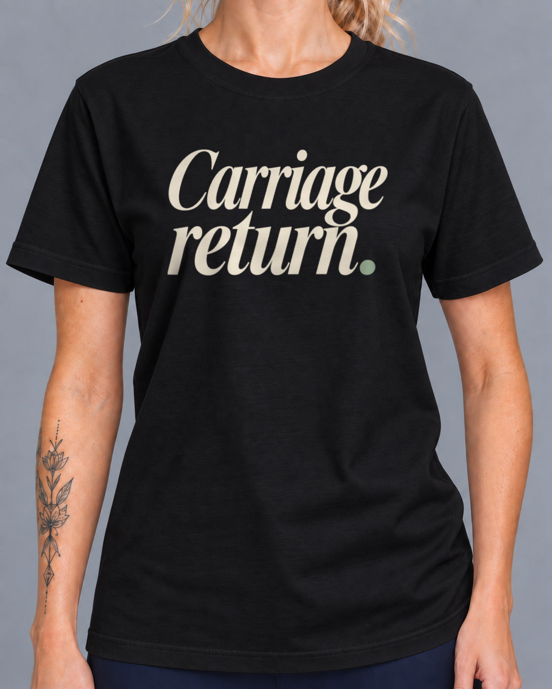 Tricou Carriage Return – culoare negru