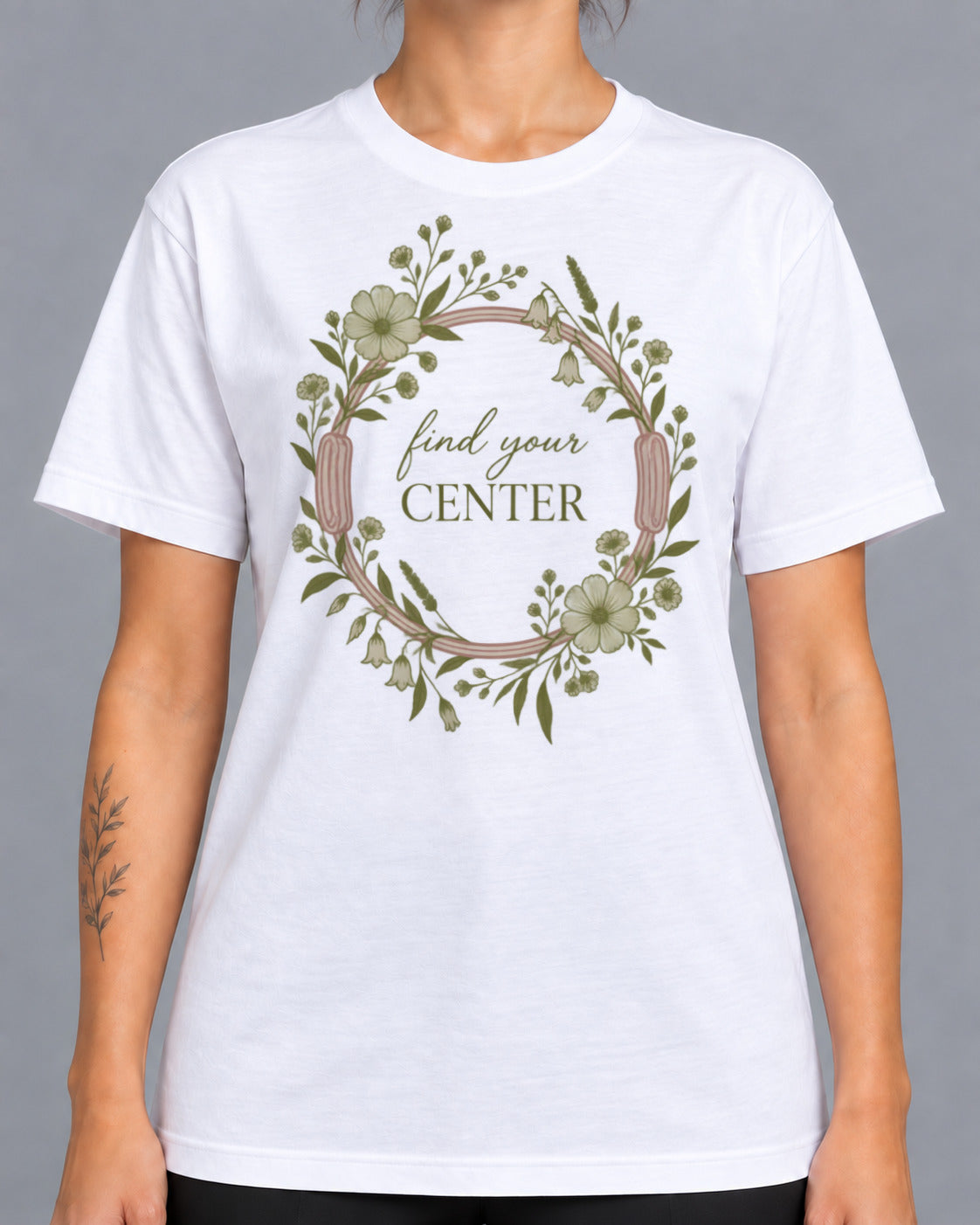 Tricou Find Your Center – culoare alb