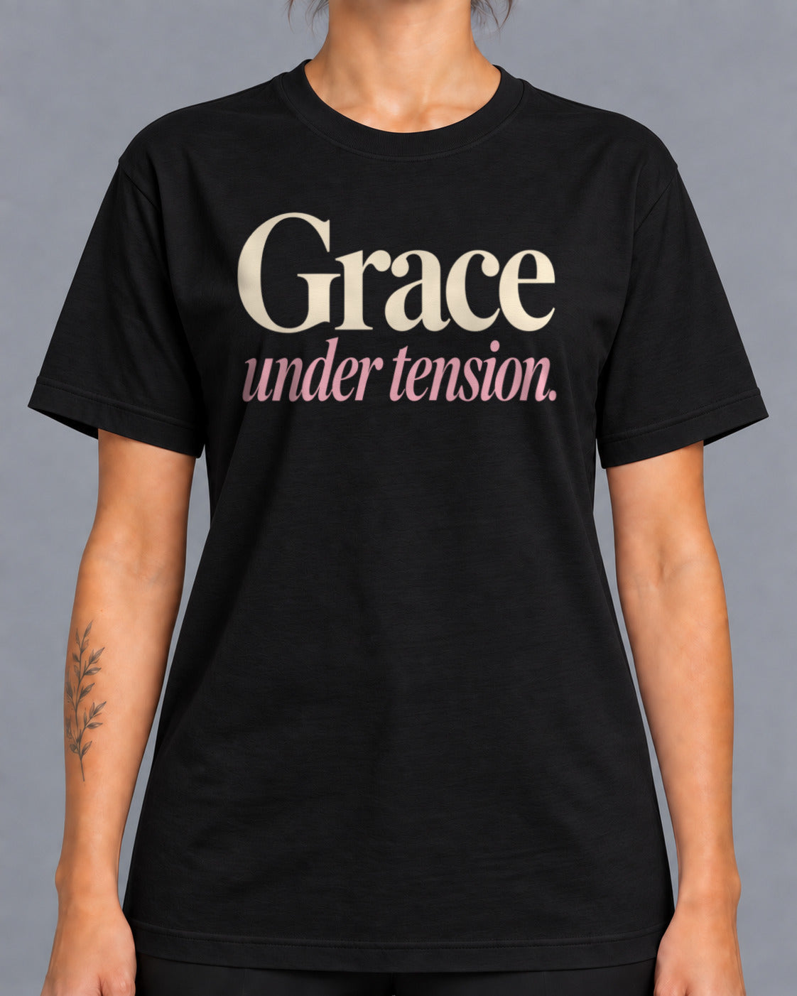 Tricou Grace Under Tension – culoare negru