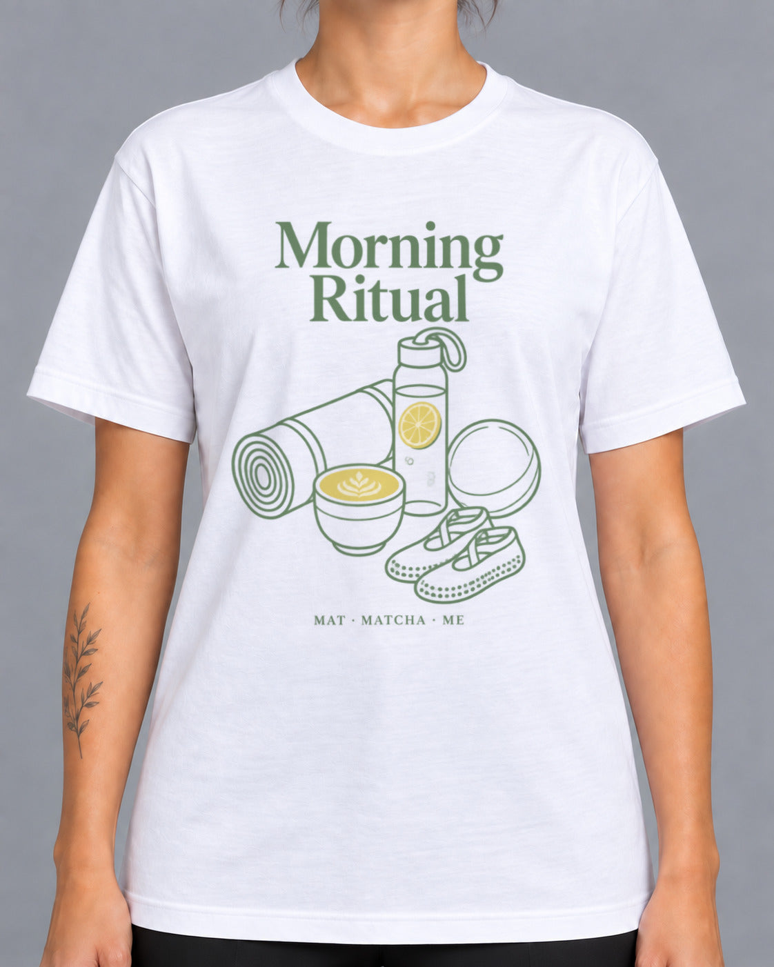 Tricou Morning Ritual – culoare alb