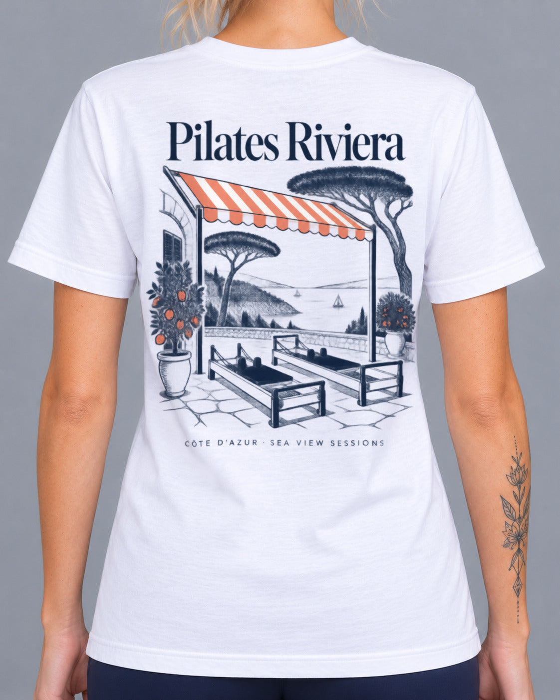 Tricou Pilates Riviera – culoare alb