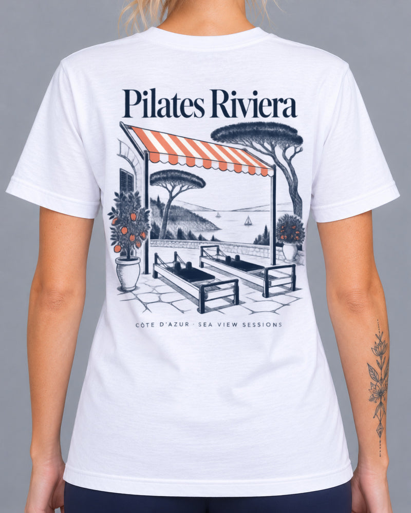Tricou Pilates Riviera – culoare alb