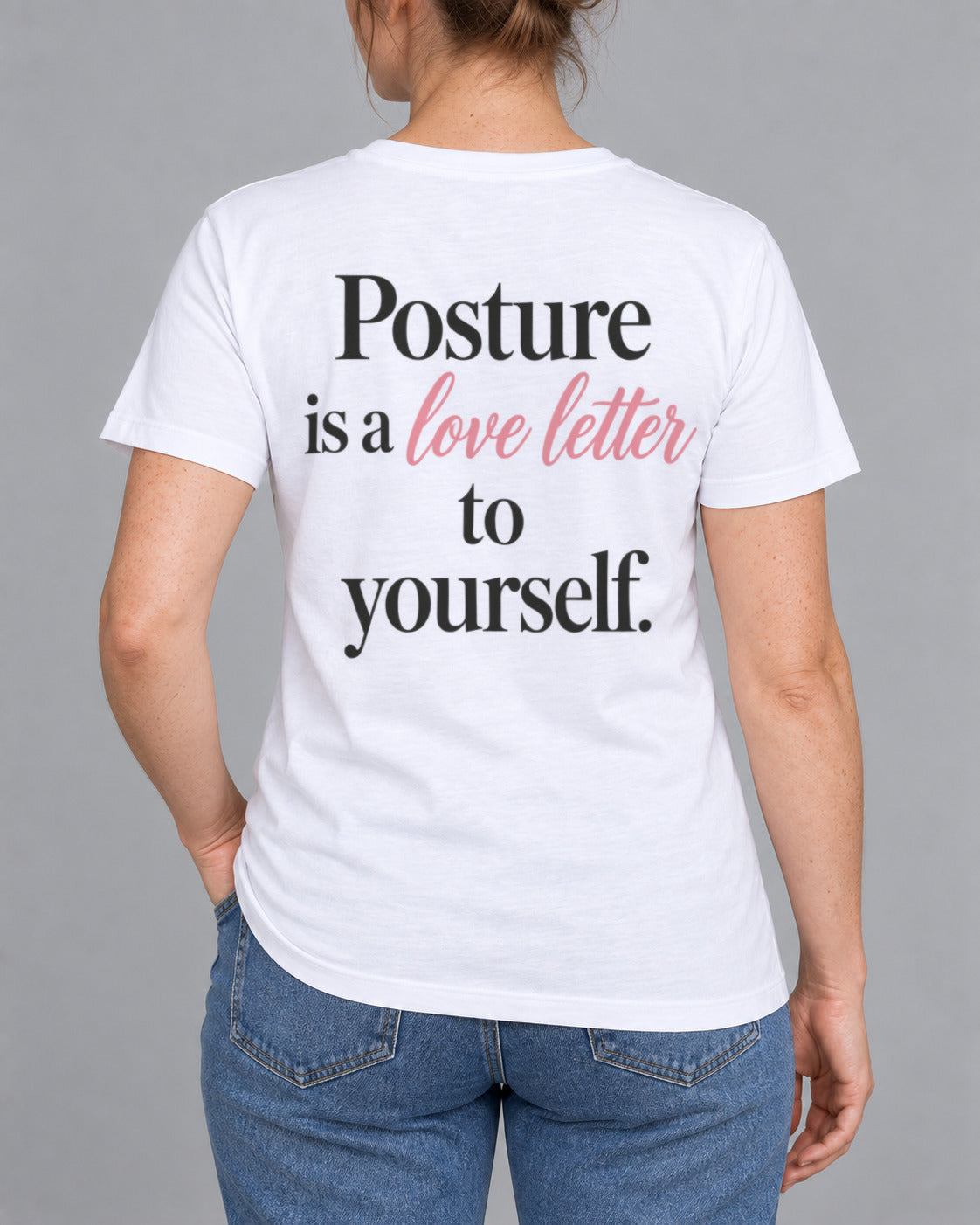Tricou Posture Love – culoare alb