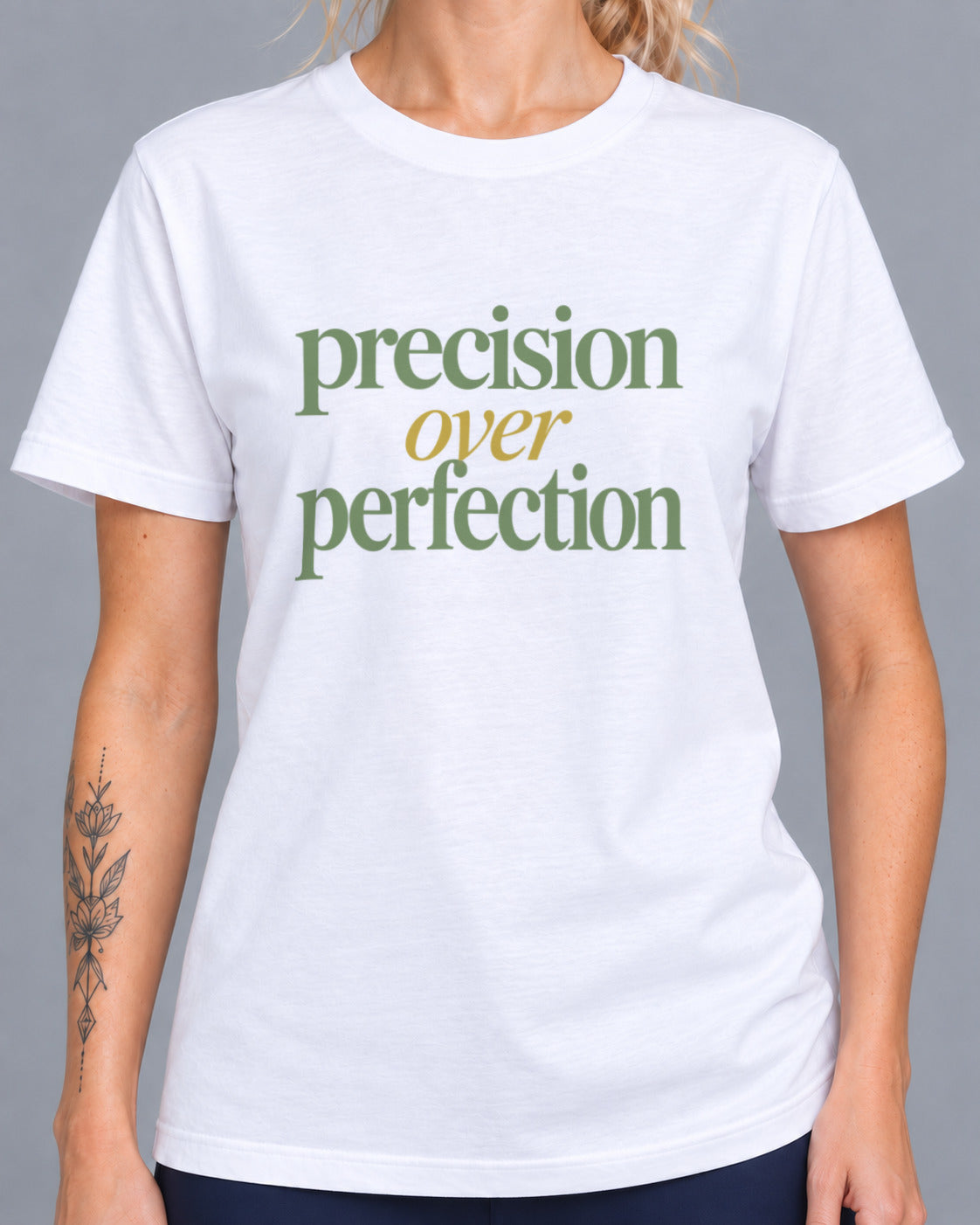 Tricou Precision Over Perfection – culoare alb