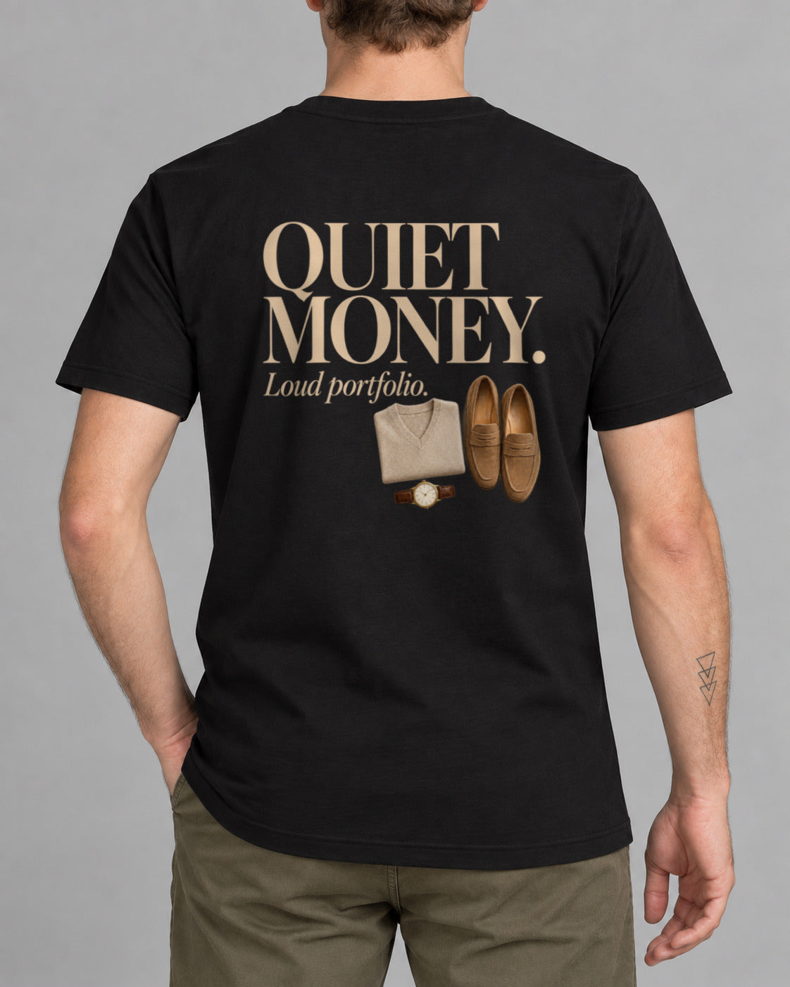 Tricou Quiet Money Loud Portofolio