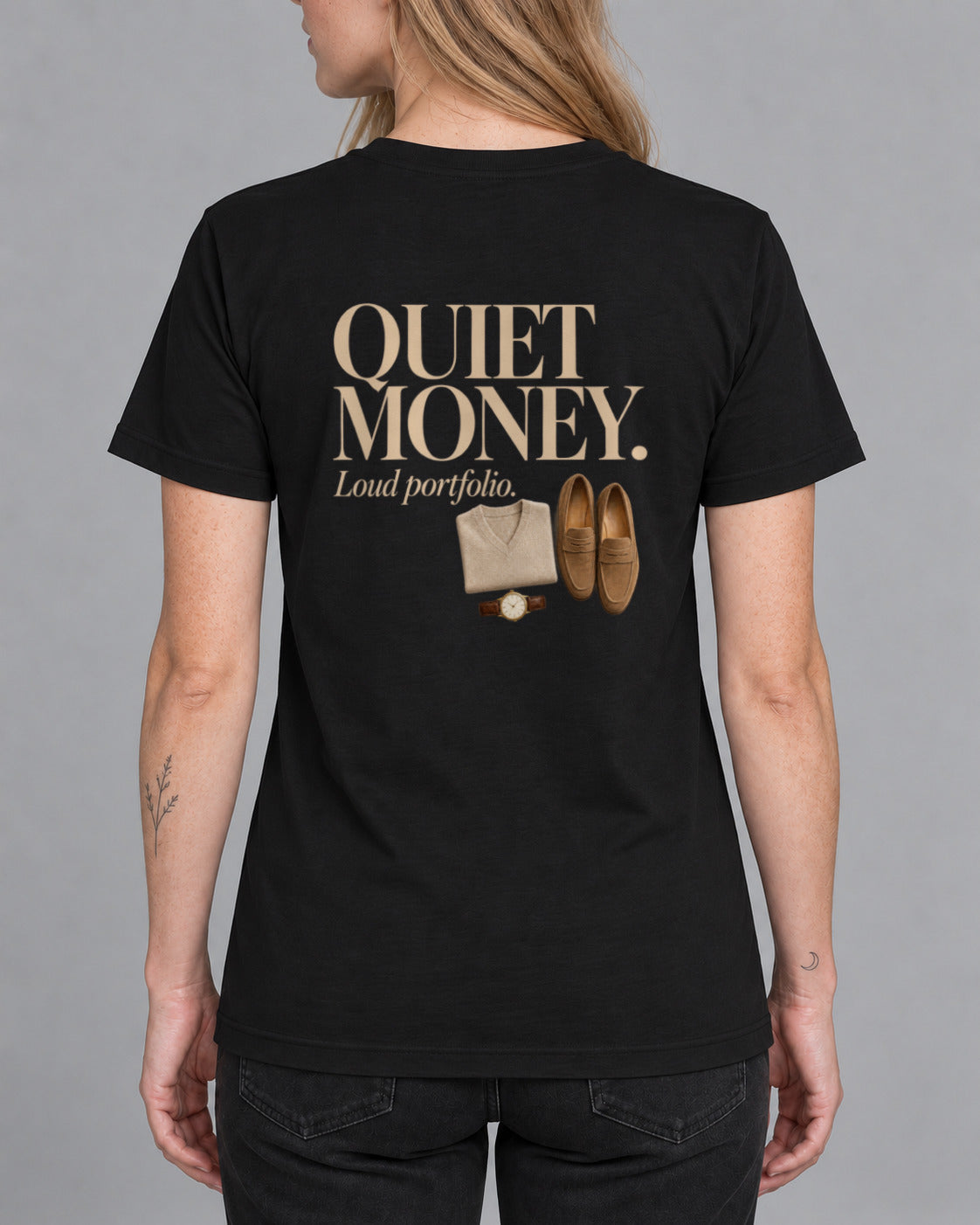 Tricou Quiet Money Loud Portofolio-1
