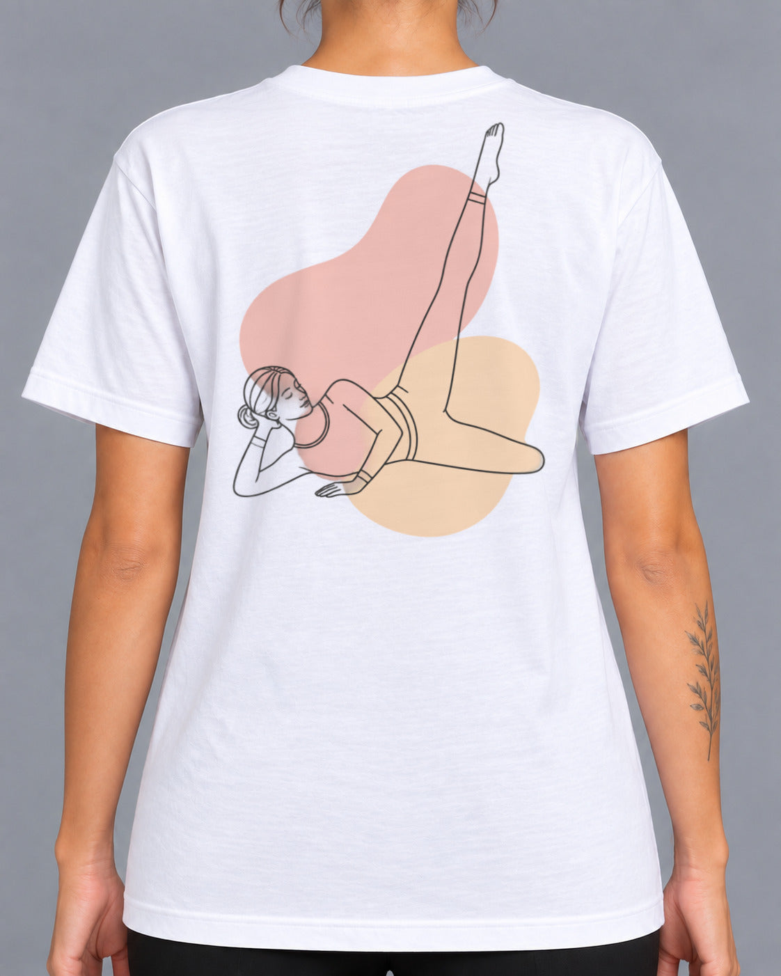 Tricou Side Leg – culoare alb