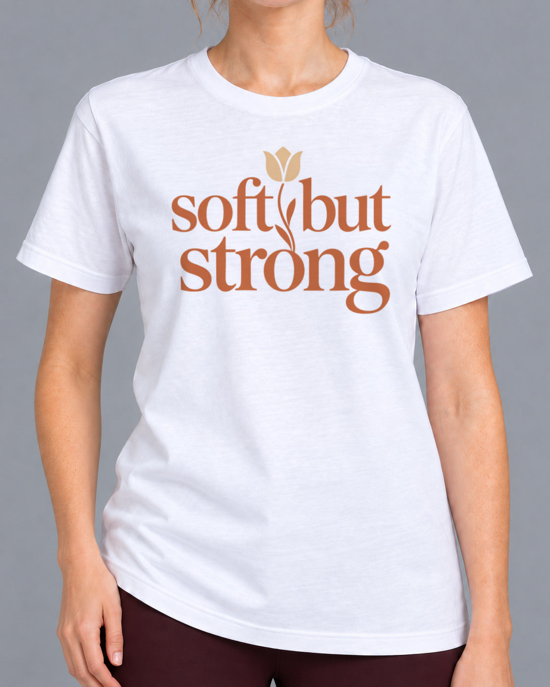 Tricou Soft but Strong – culoare alb